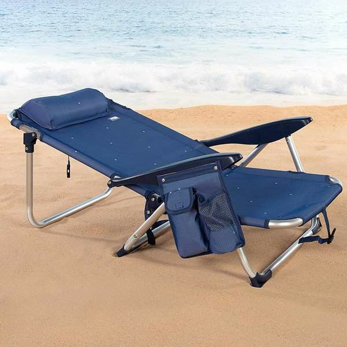 Sedia da Spiaggia Aktive Blu scuro 51 x 45 x 76 cm Spiaggia 7 S2436327_5
