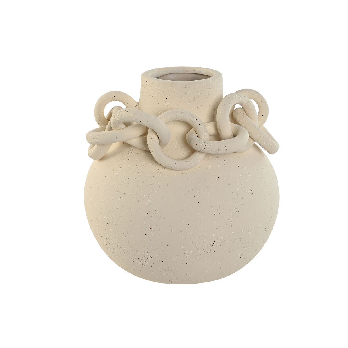Vaso Home ESPRIT Bianco Ceramica Gres Moderno 22 x 22 x 22 cm 2 S3056403_0