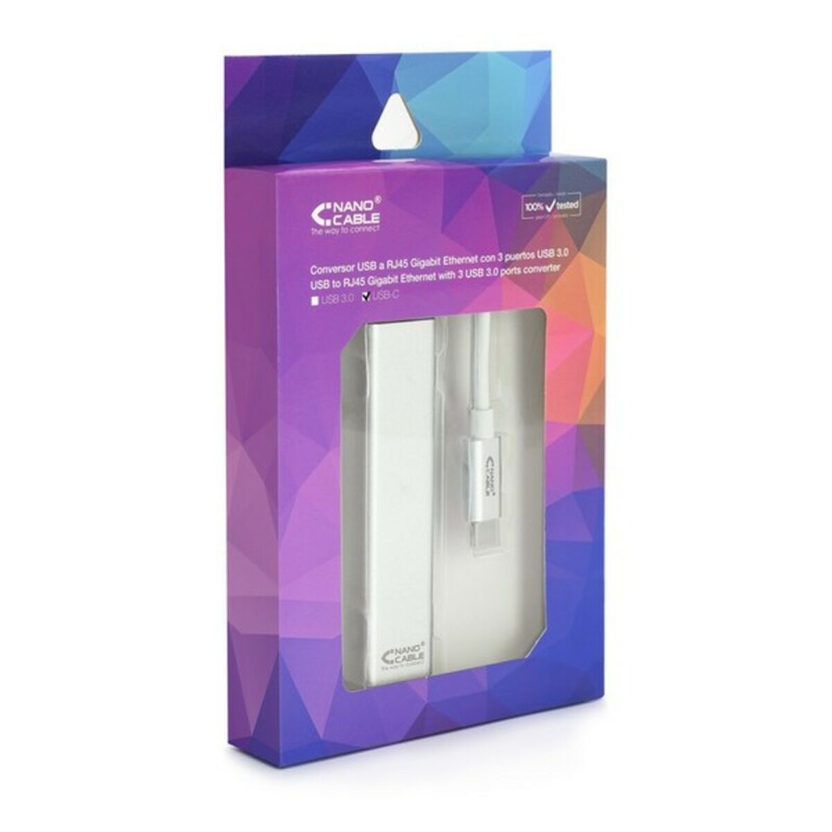 Adattatore di Rete USB 3.0 a Ethernet Gigabit NANOCABLE 10.03.0404 Argentato 3 S0225176_1