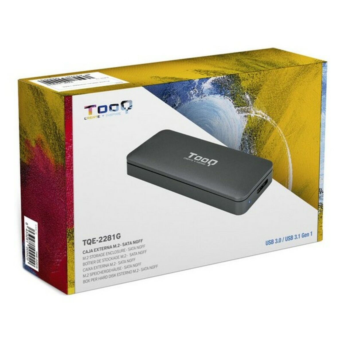 Scatola Esterna TooQ TQE-2281G SSD M.2 M.2 USB 3.1 SATA Micro USB B USB 3.2 6 S0228748_4