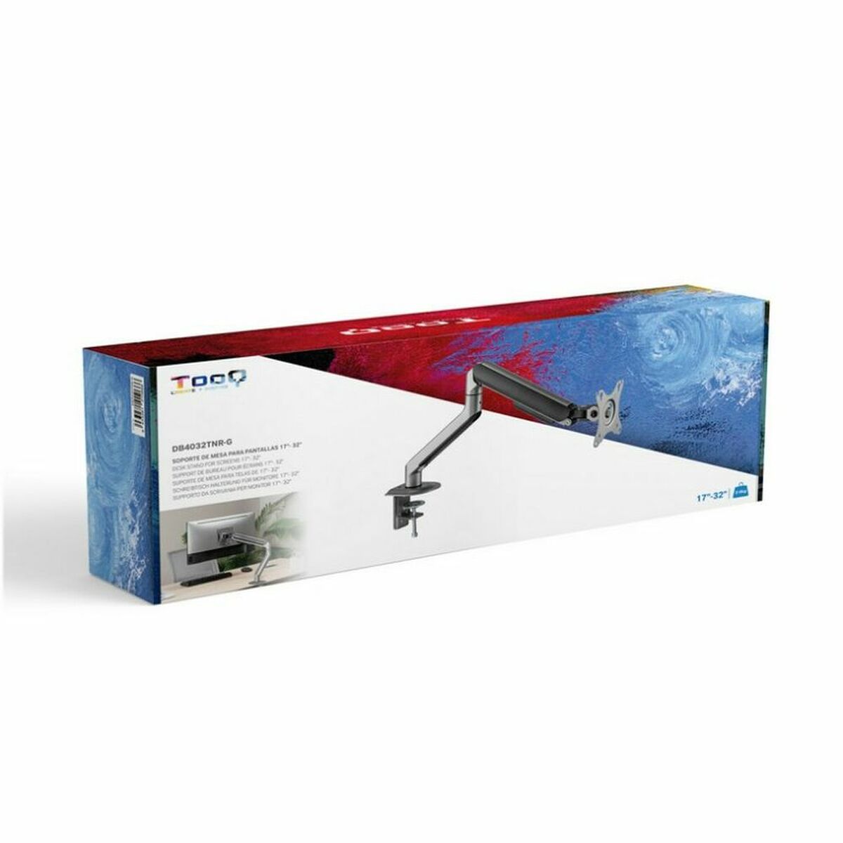 Supporto da Tavolo per Schermo TooQ DB4032TNR-G 32" Nero Grigio 17"-32" 5 S5614525_3