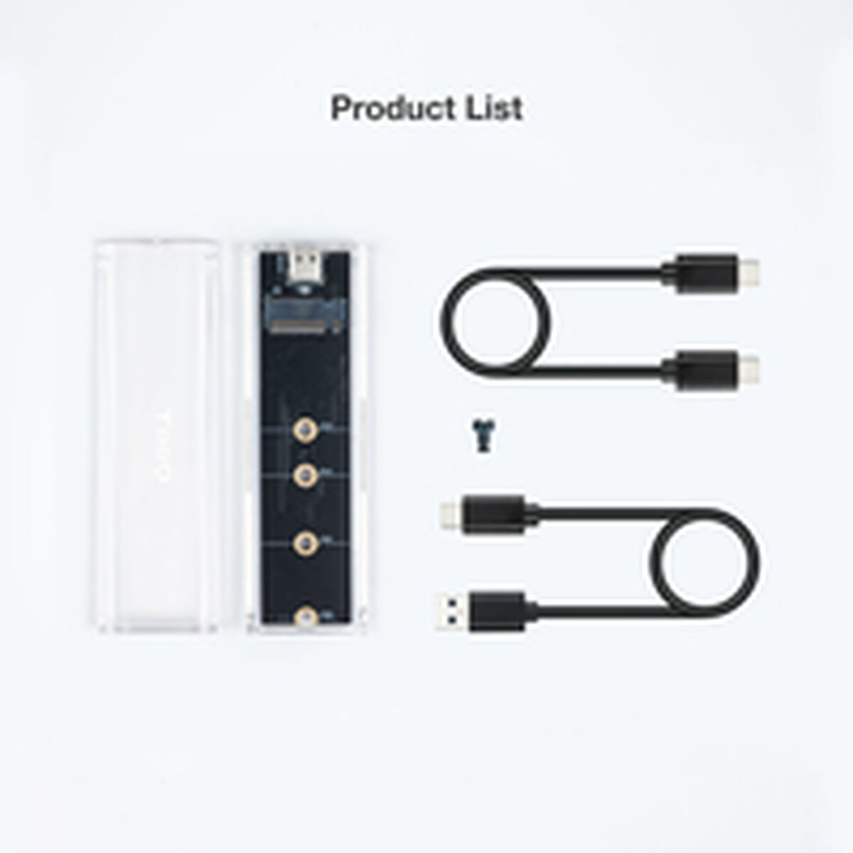 Custodia Hard Disk TooQ TQE-2200 Trasparente USB USB-C 5 S5624437_3