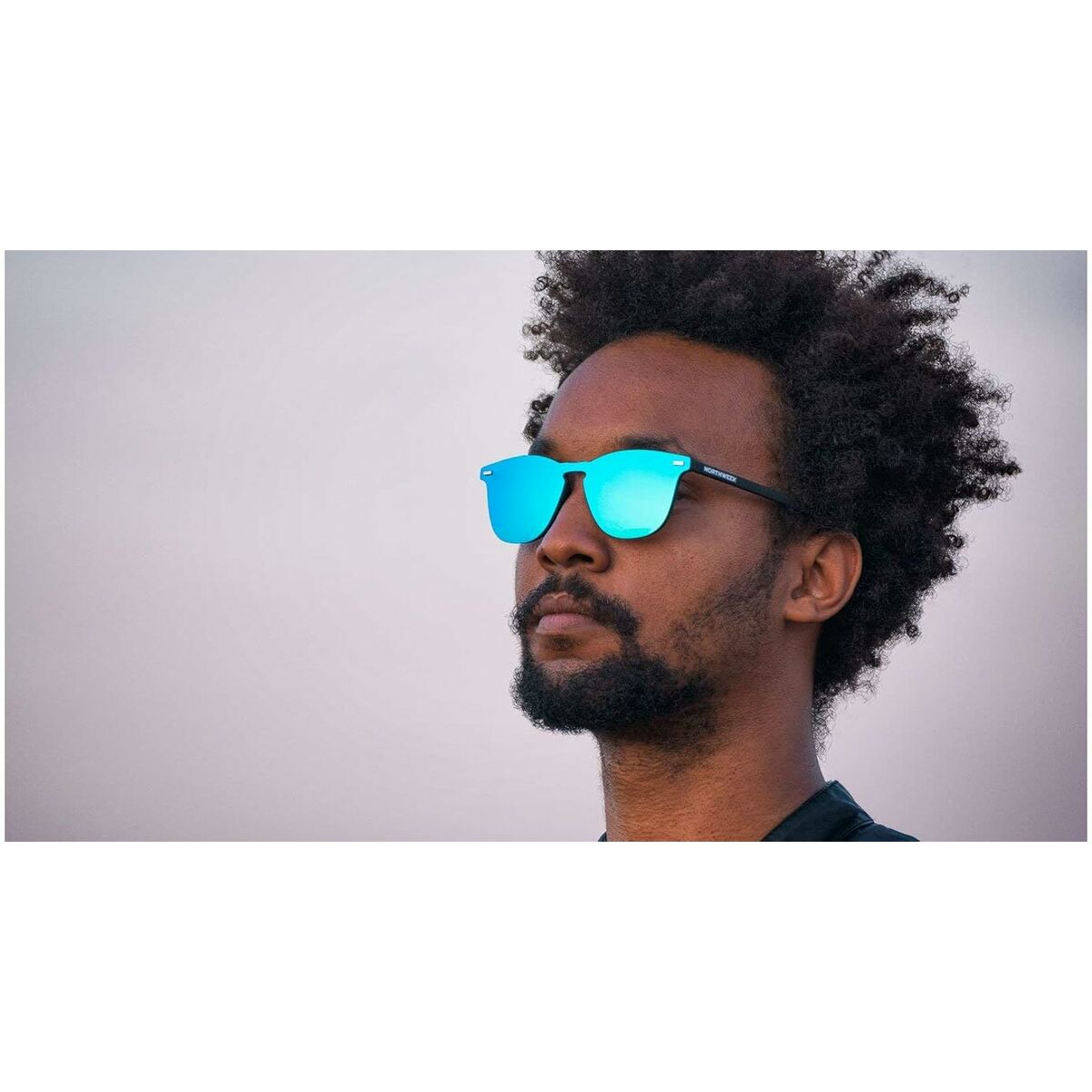 Occhiali da sole Unisex Northweek Wall Phantom Ø 45 mm Azzurro Nero 6 S05118426_4