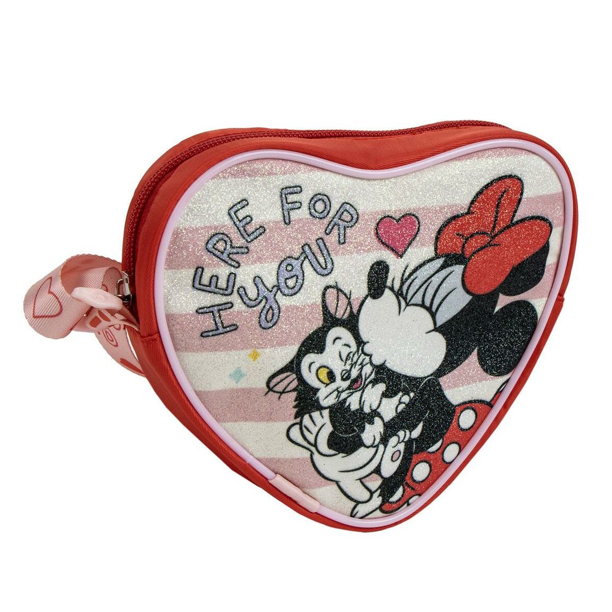 Borsa a Tracolla Minnie Mouse Rosso 15,0 x 14,0 x 4,0 cm 2 S2450470_0