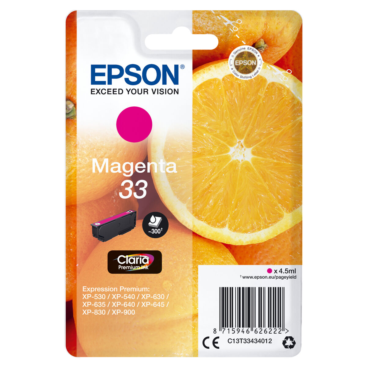 Cartuccia d'inchiostro compatibile Epson C13T33434012 Magenta 2 S7732870_0