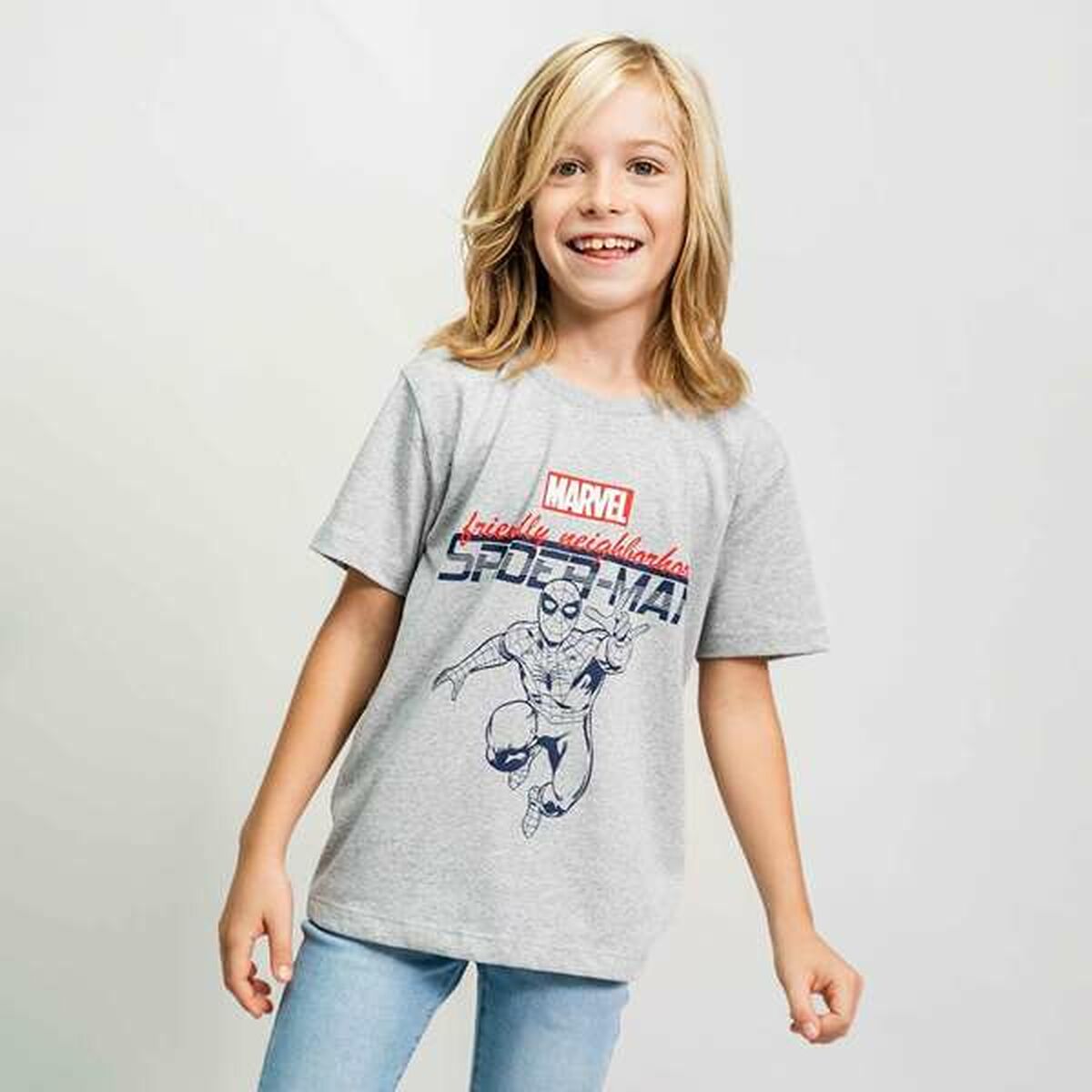Maglia a Maniche Corte per Bambini Spider-Man Grigio 12 Anni 5 S2447220_3