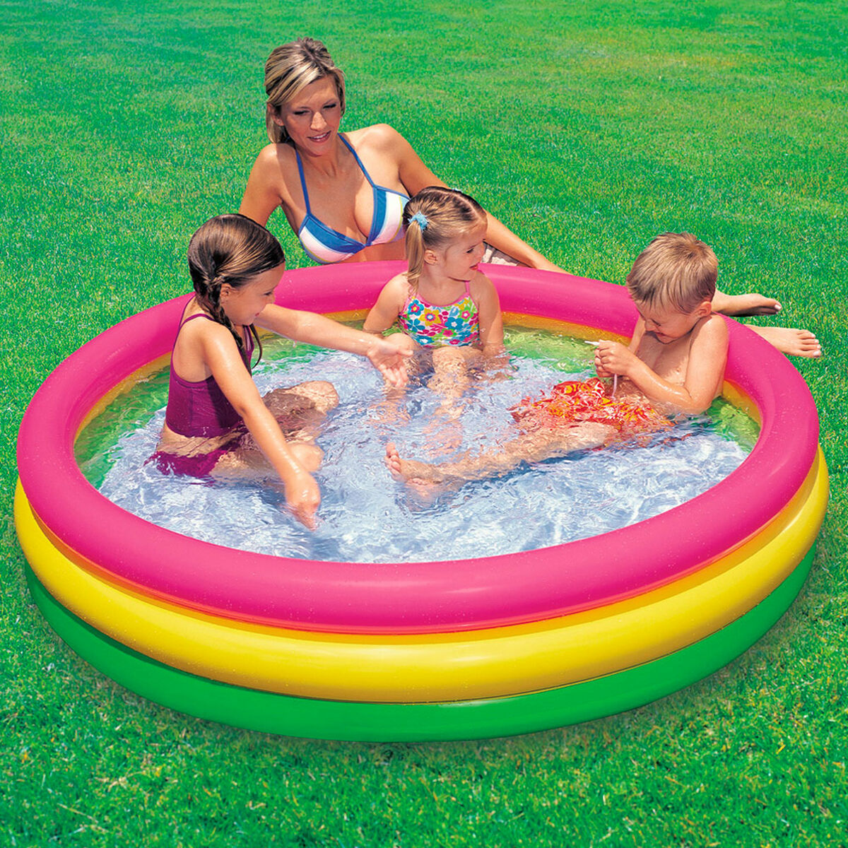 Piscina Gonfiabile per Bambini Intex Sunset Anelli 131 L 114 x 25 x 114 cm (6 Unità) 4 S8901515_2