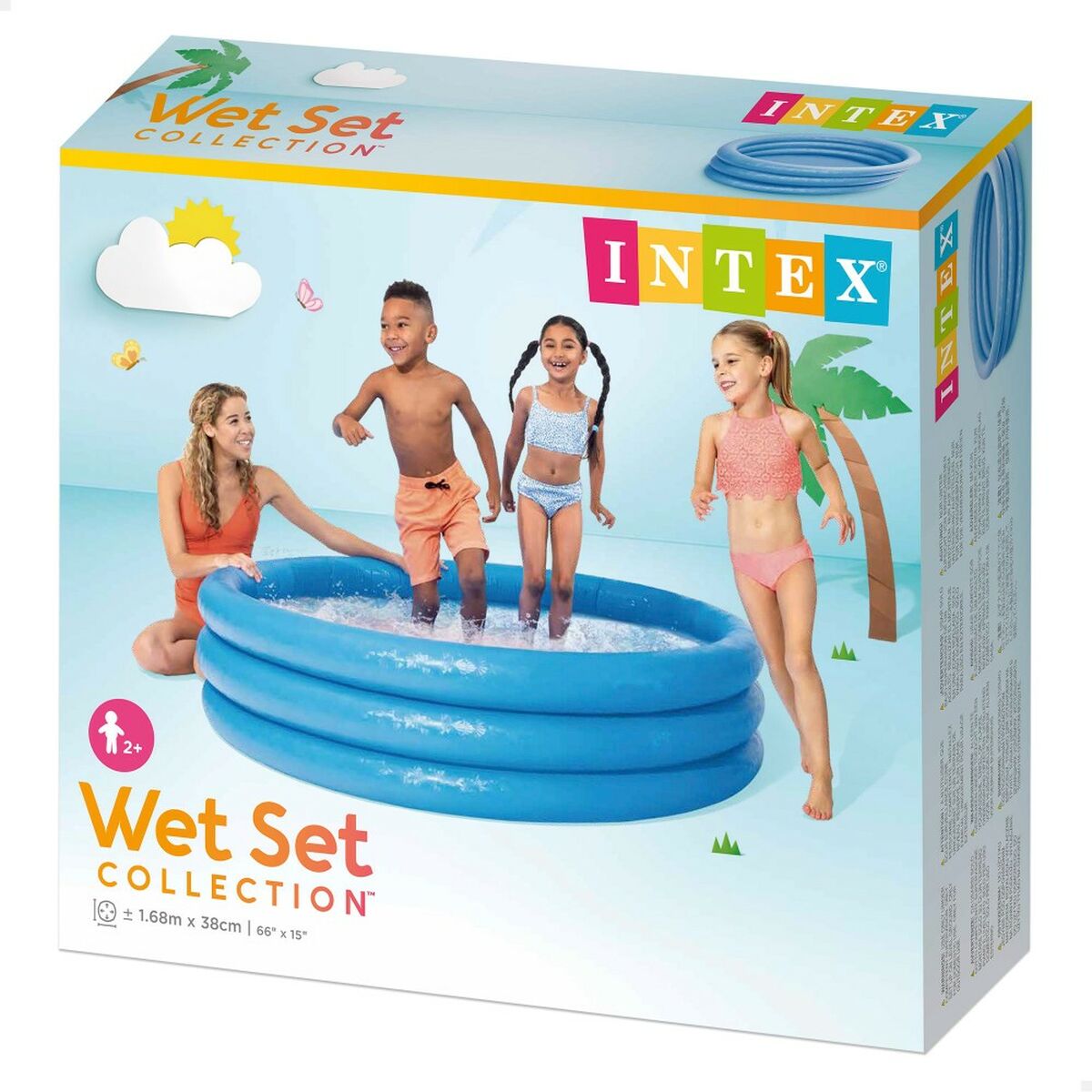 Piscina Gonfiabile per Bambini Intex Azzurro Anelli 581 L 168 x 40 cm (6 Unità) 5 S8901528_3