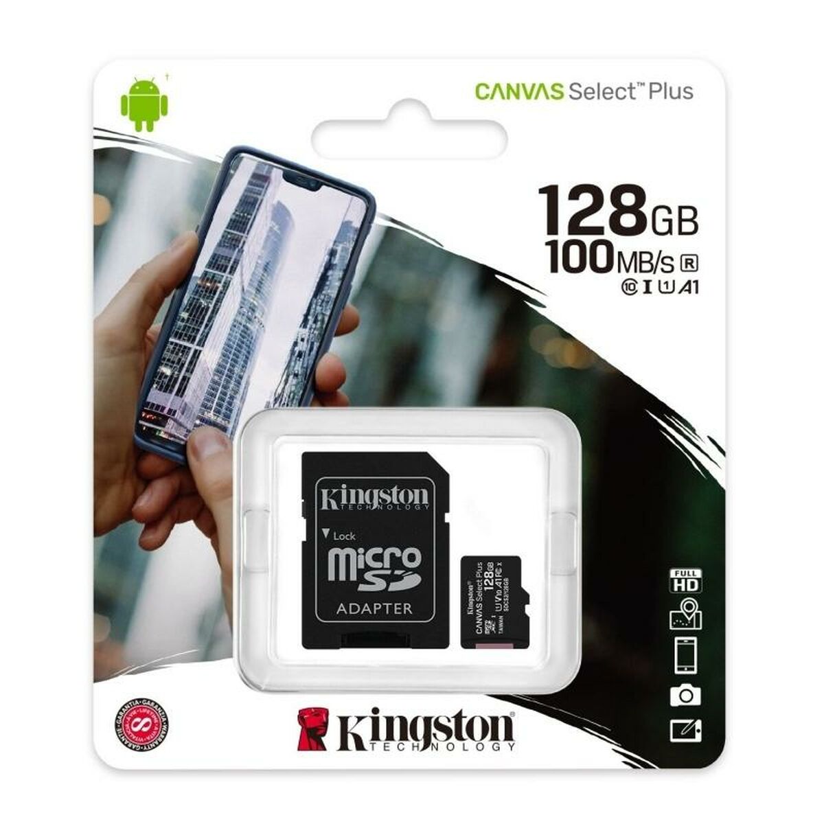 Scheda Di Memoria Micro SD con Adattatore Kingston Canvas Select Plus exFAT 128 GB 2 S8410843_0