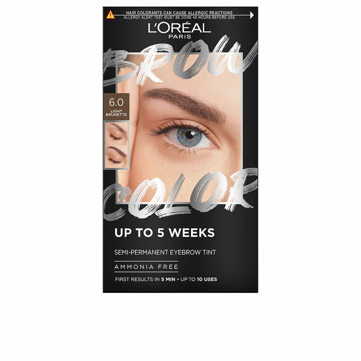 Tinta per Sopracciglia L'Oreal Make Up BROW COLOR Nº 6.0 Light brunette Nº 6.0-Light Brunette Semipermanente 4 Pezzi 2 S05123885_0