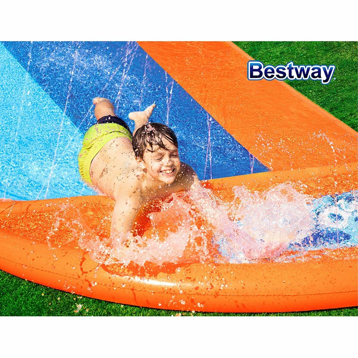 Bestway Pista Scivolante Tripla 488x207,5 cm +3 Anni Giardino 52329 19 D1400365_17