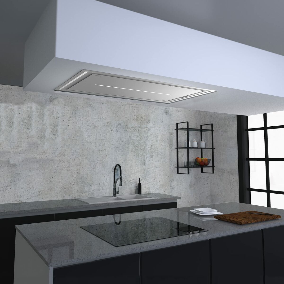 Cappa Classica Cata BENNU SLIM 900X Acciaio 5 S0451804_3