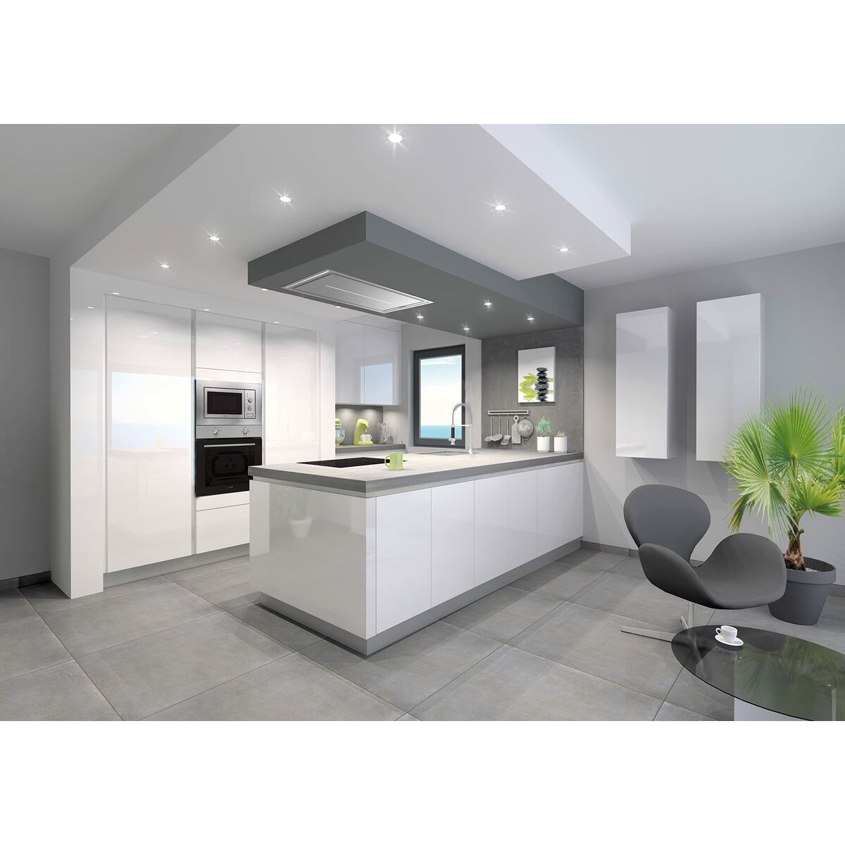 Cappa Classica Cata BENNU SLIM 900X Acciaio 8 S0451804_6