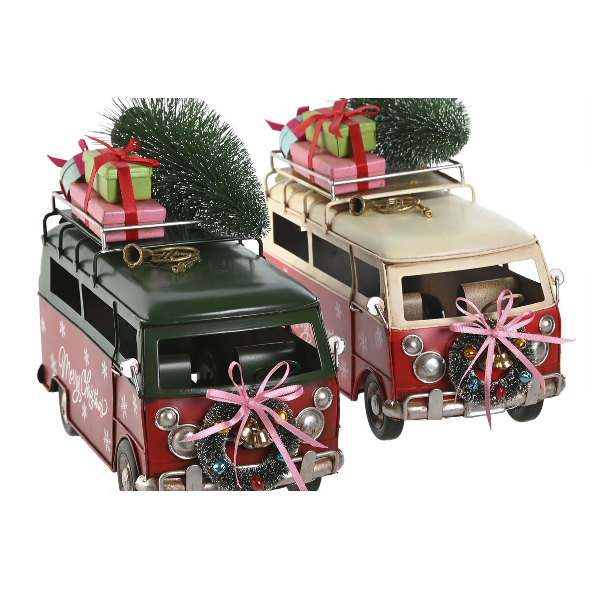 Decorazione Natalizia Home ESPRIT Rosso Verde 27 x 12 x 20 cm (2 Unità) 3 S3058651_1