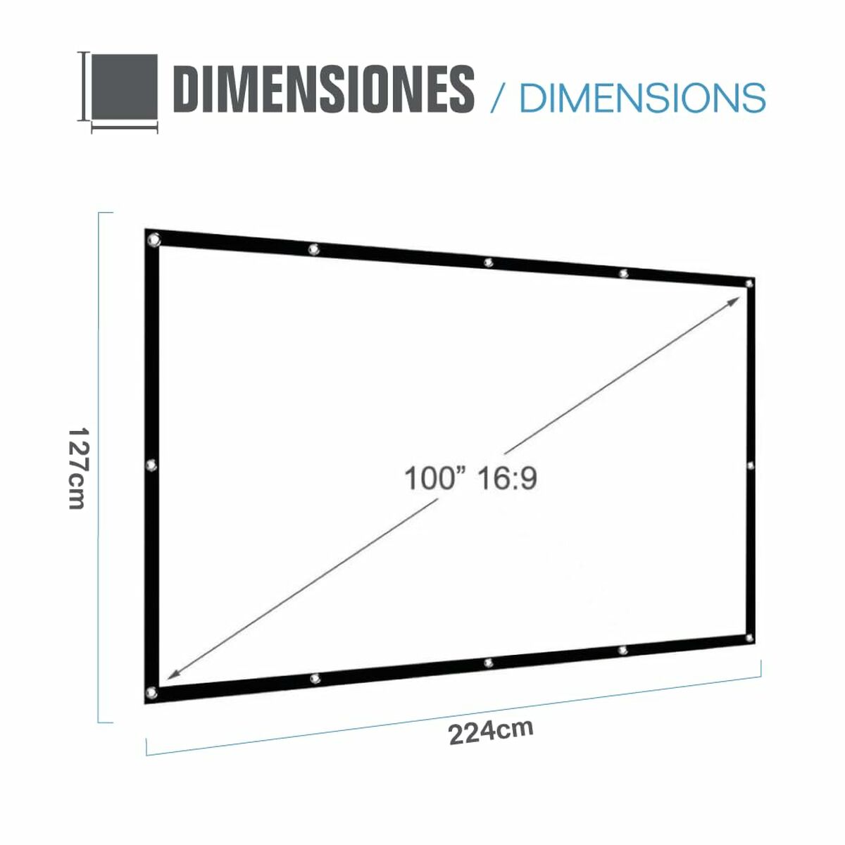 Schermo di Proiezione iggual ECO COST 100 100" 3 S0461523_1
