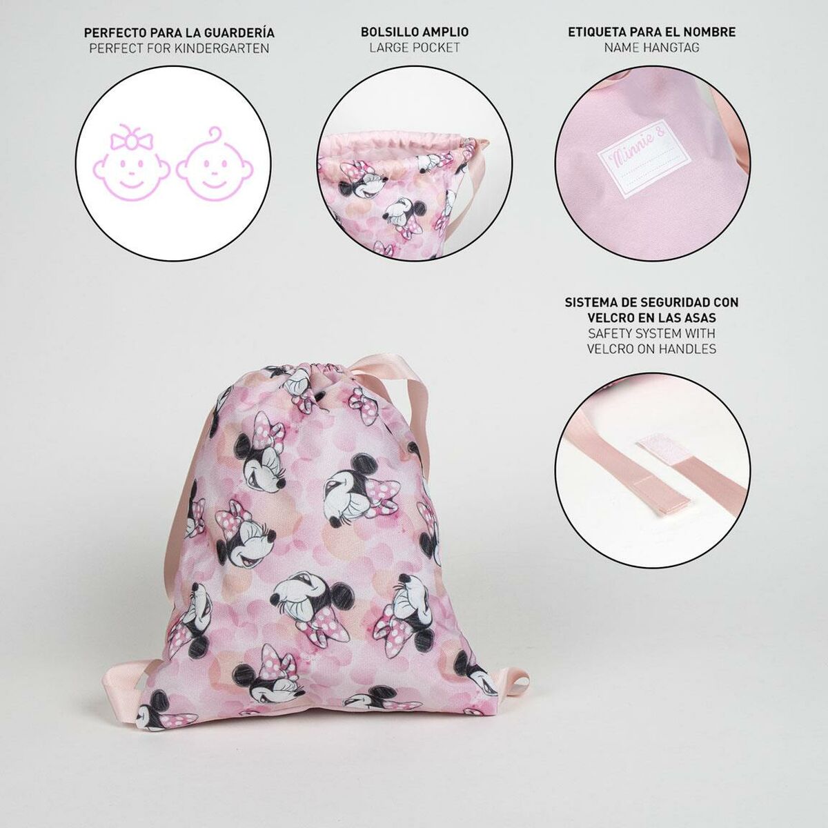 Zaino a Sacca per Bambini Minnie Mouse 27 x 33 cm 7 S2442441_5