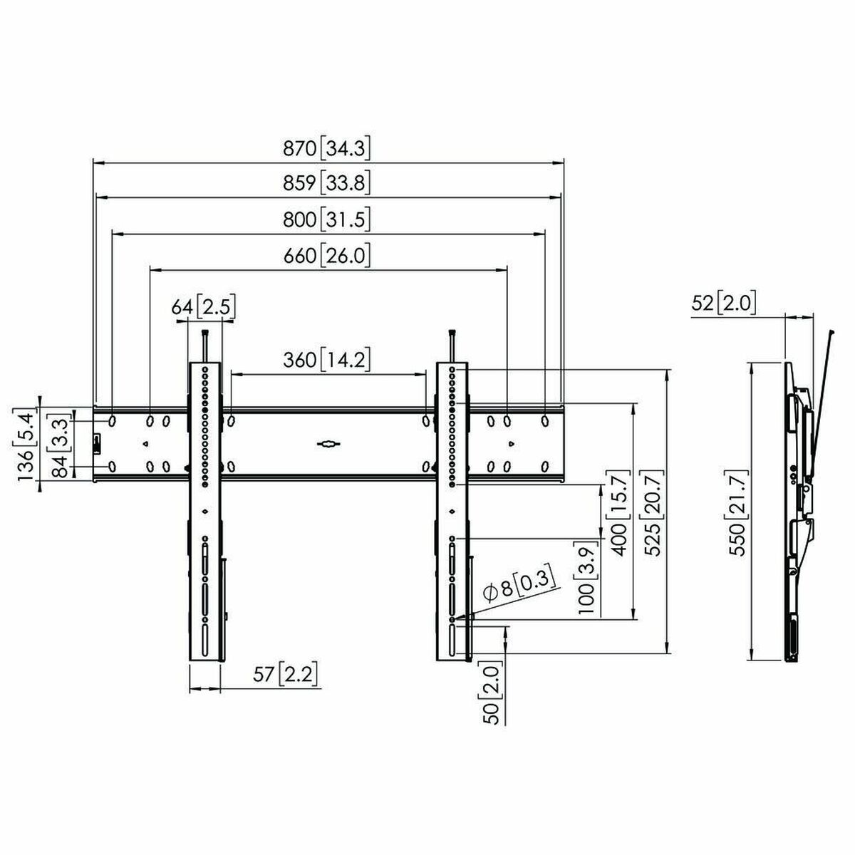 Supporto TV Vogel's 7368100 55" 80" 75 Kg 3 S55067580_1