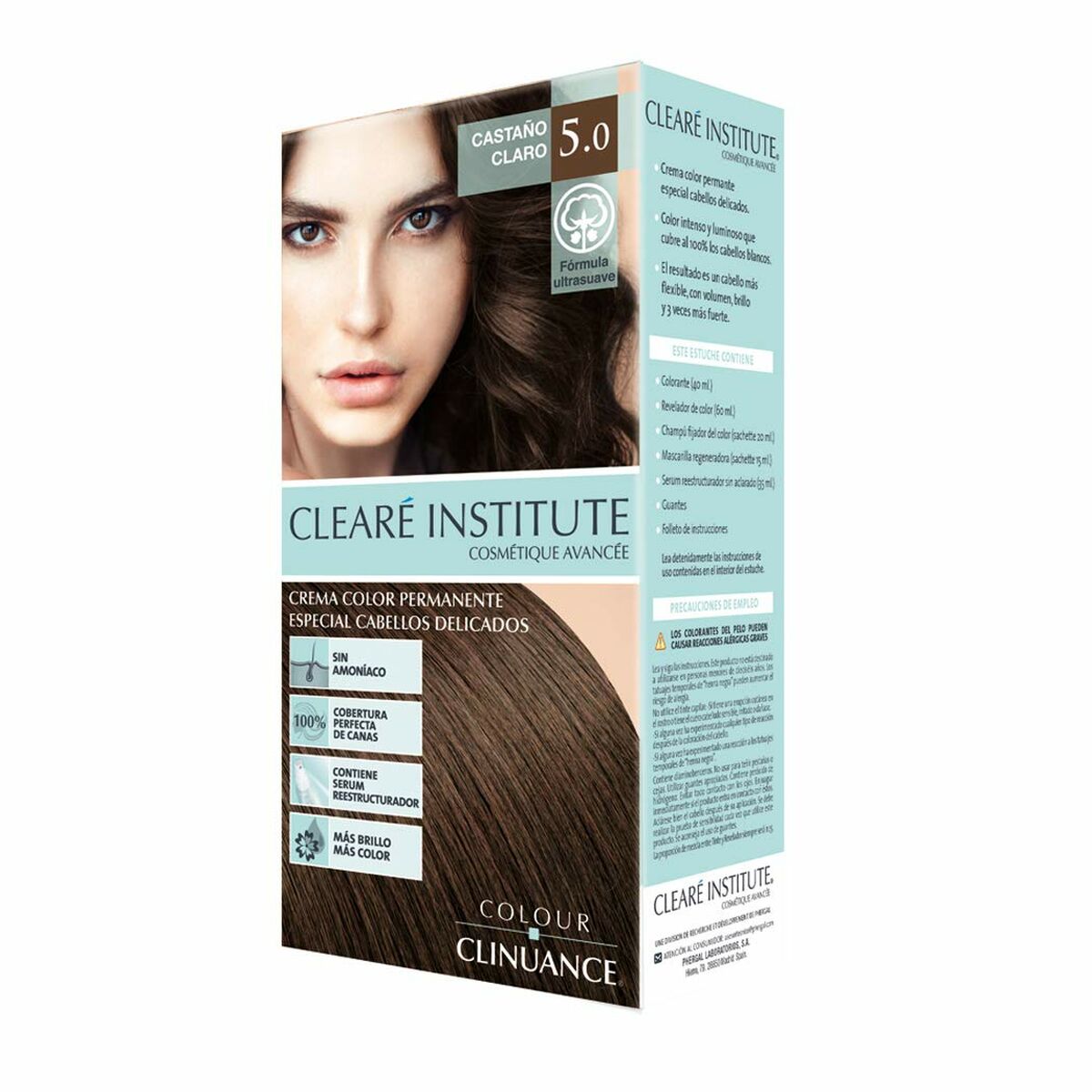 Tintura Permanente in Crema Clearé Institute Colour Clinuance Nº 5.0-castaño claro 2 S05106705_0