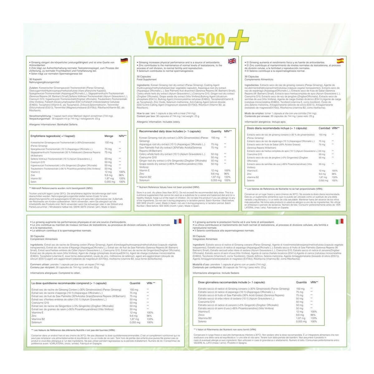 Compresse per Migliorare la Qualità dello Sperma 500 Cosmetics 30 Unità 5 M0400018_3