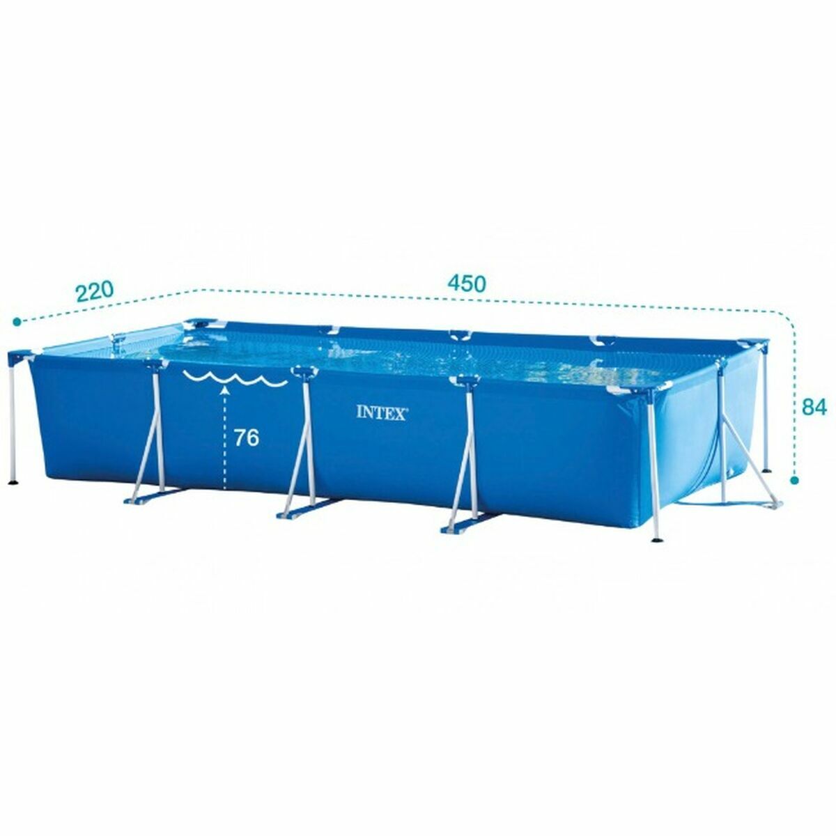 Piscina Smontabile Intex Frame 450 X 220 X 84 CM 7127 L Rettangolare 6 S2433399_4
